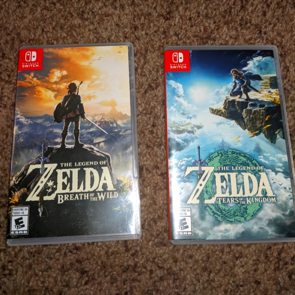 Legend of Zelda Breath of the Wild and Tears of the Kingdom Nintendo Switch